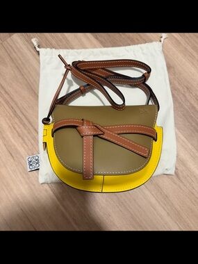 Loewe Small Leather Gate Saddle Crossbody Bag